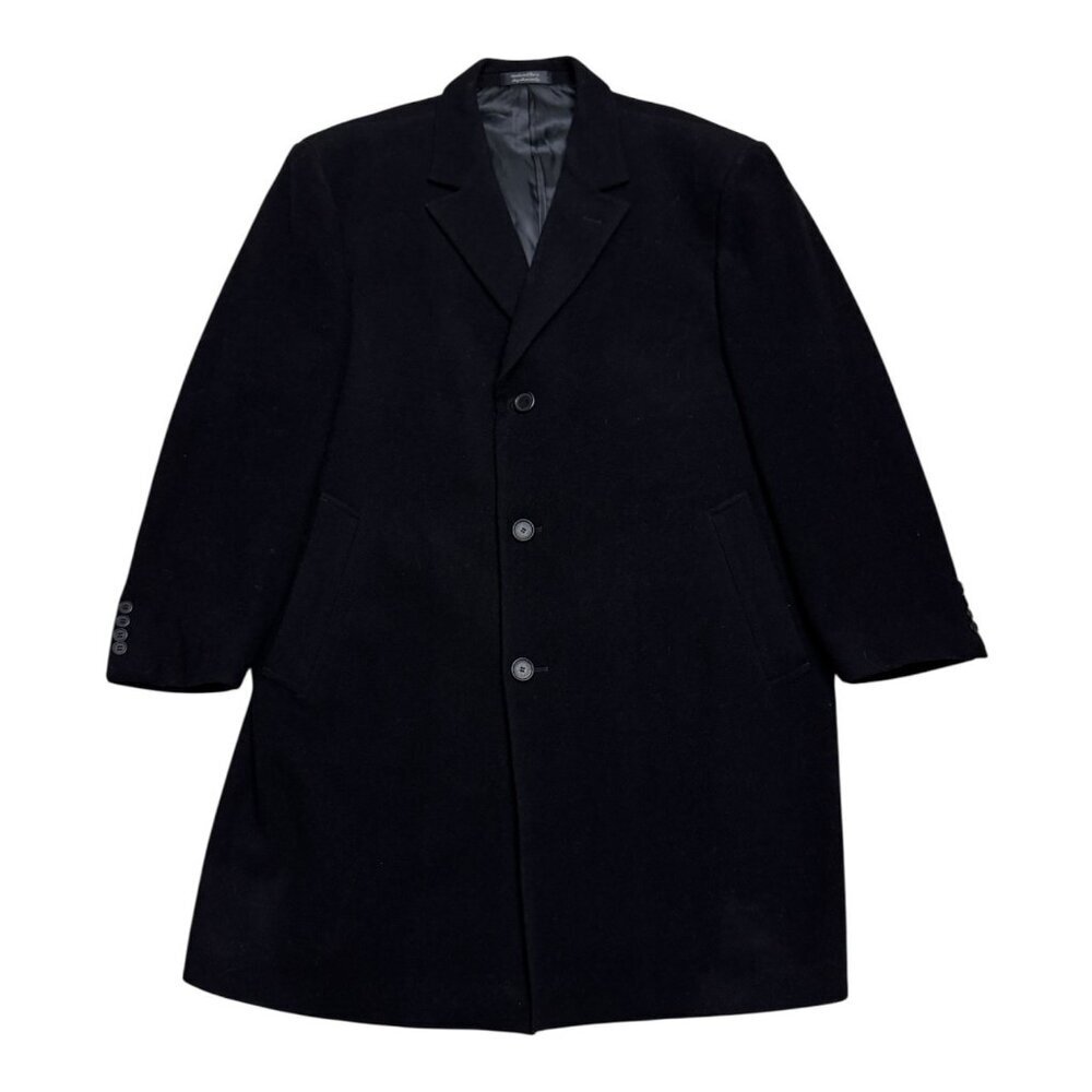 CALVIN KLEIN WOOL & CASHMERE Blend Designer Casual Winter Pea Coat Mens 44S